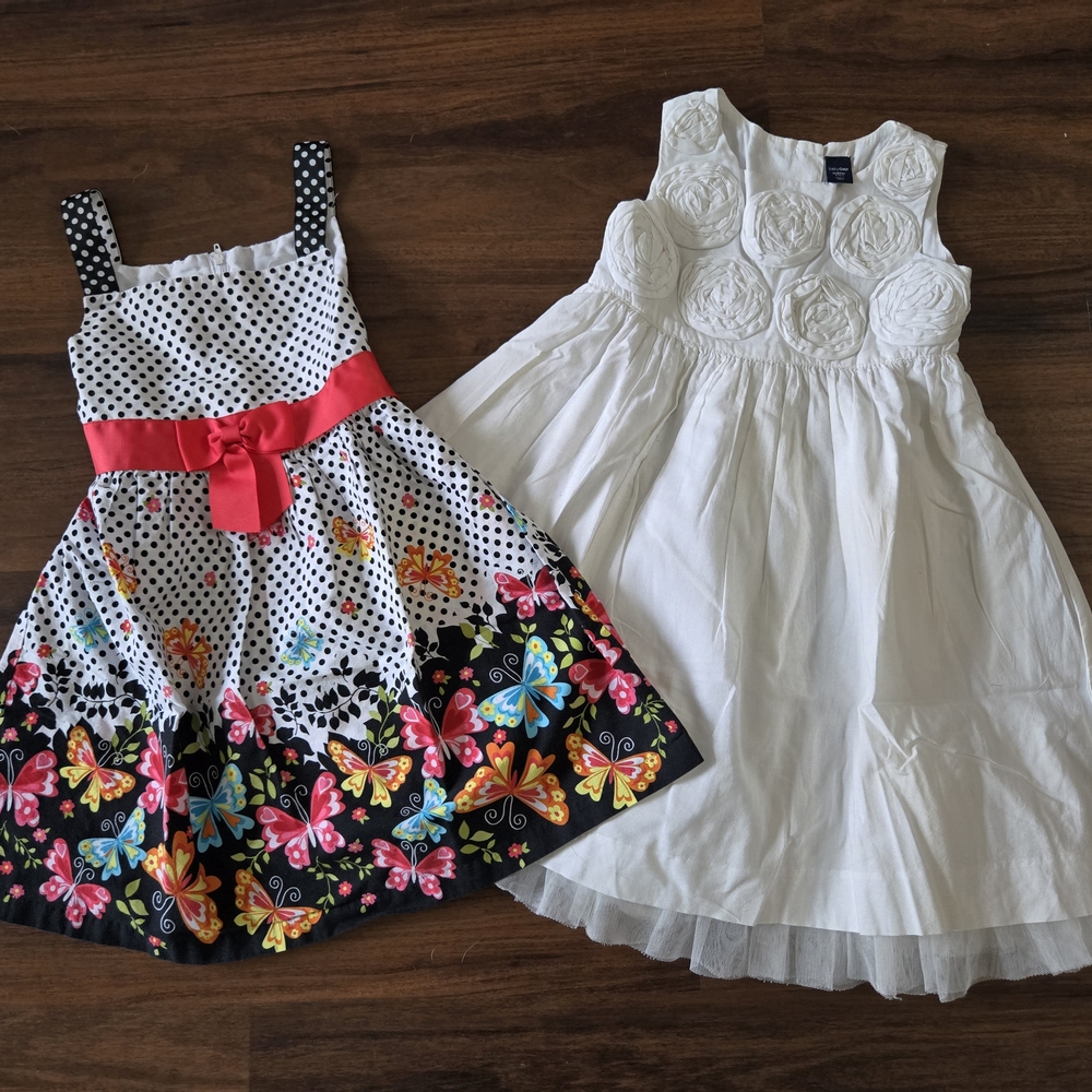 Bundle Of 2 Adorable Girls Summer Dressy Dresses, Sz 4T